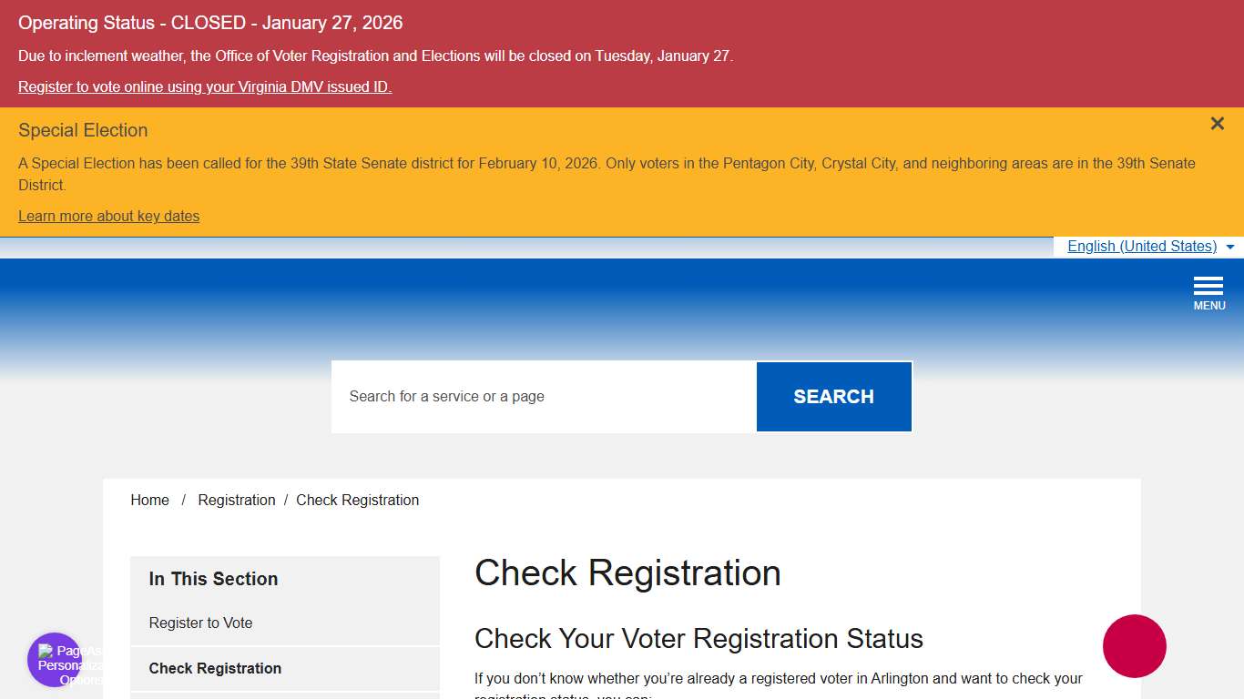 Check Registration – Arlington County VA Voting and Elections